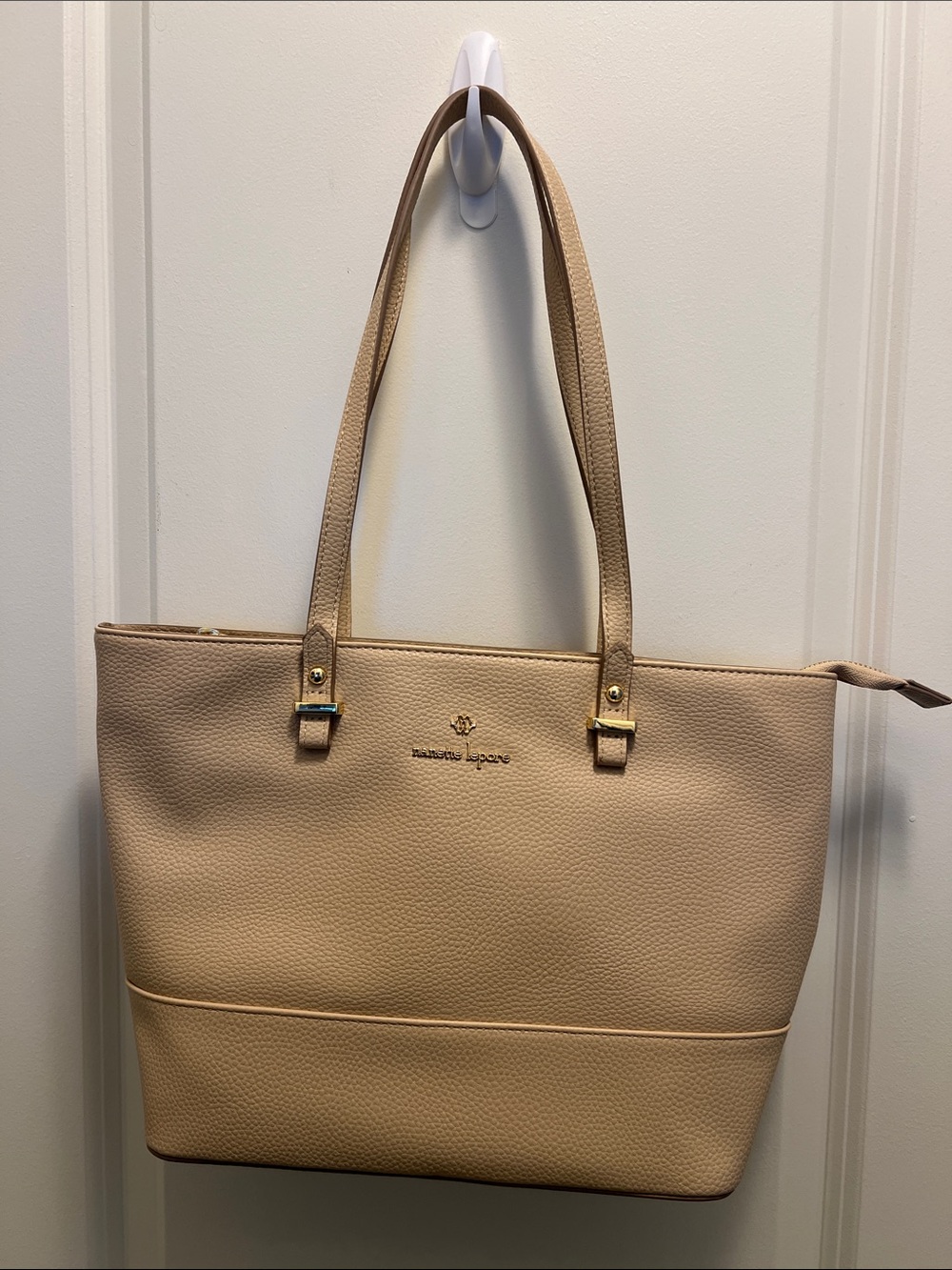Nanette Lepore Beige Leather Tote Bag